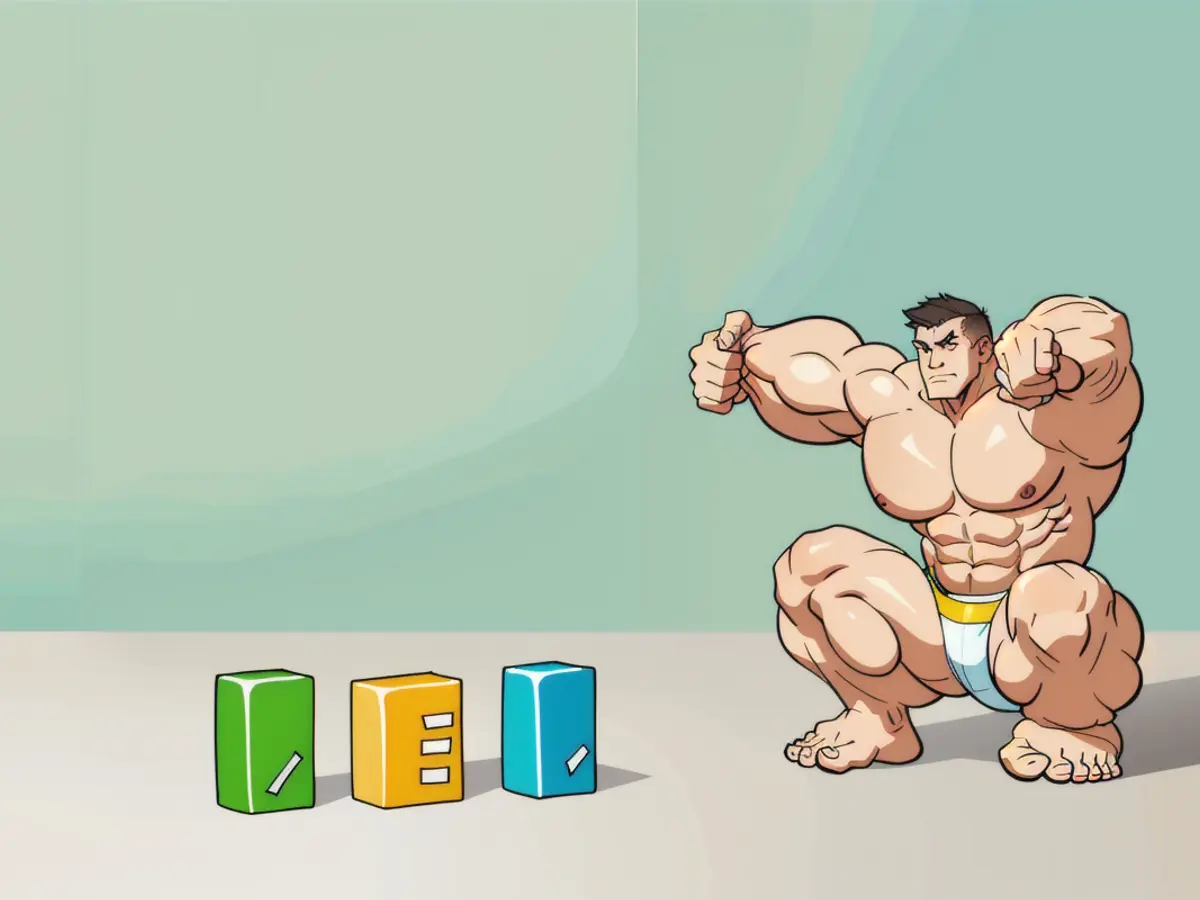 A piggy bank situated near arranged wooden blocks displaying the acronym ETF in hues.