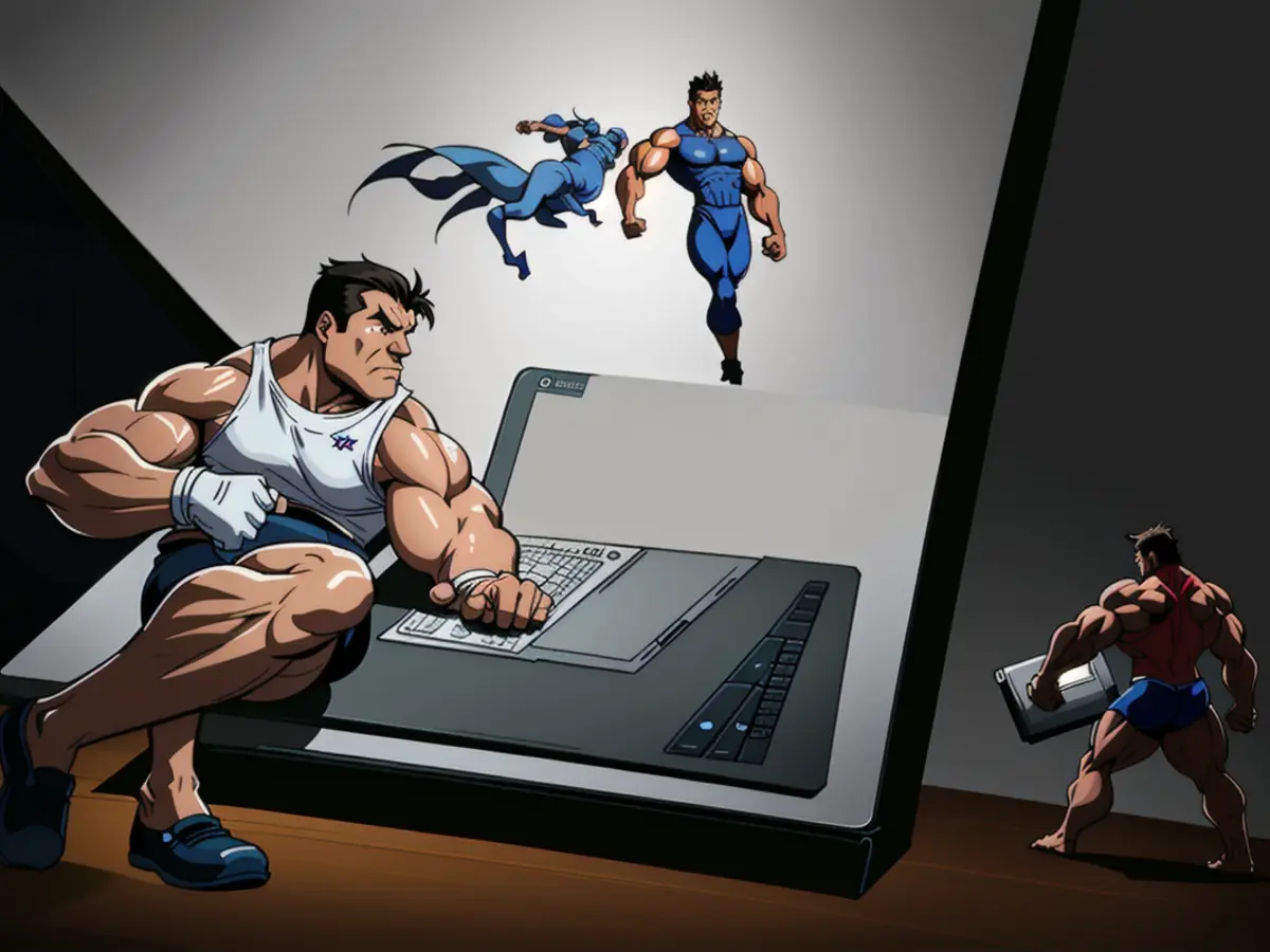 visual depictions of query execution on a computer system's laptop