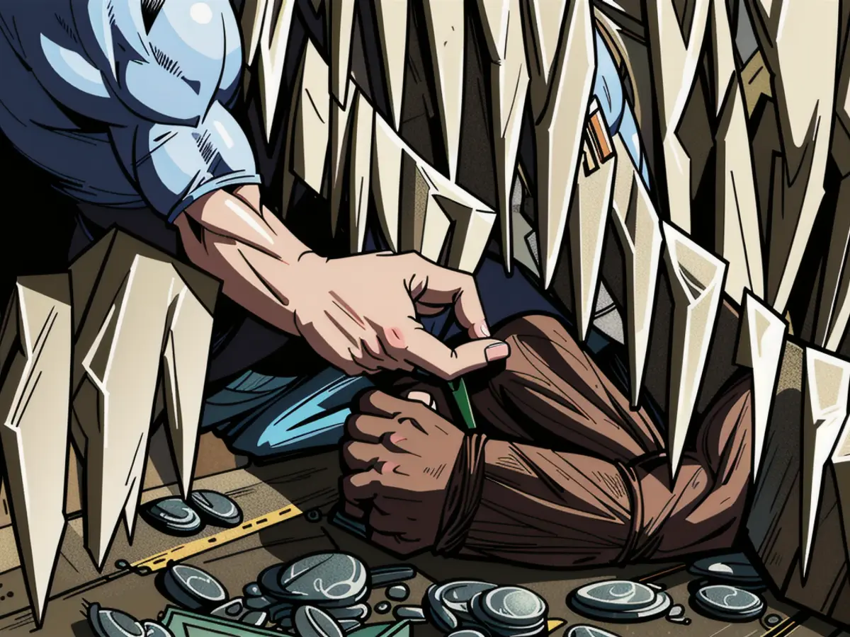 A hand buried cash in the soil to demonstrate the expansion of long-term financial investments.