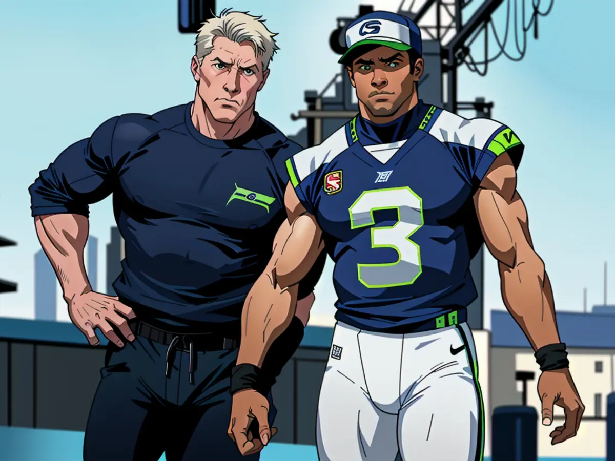 Seattle's Head Coach Pete Carroll and Quarterback Russell Wilson Seattle's Head Coach Pete Carroll and Quarterback Russell Wilson of the Seahawks